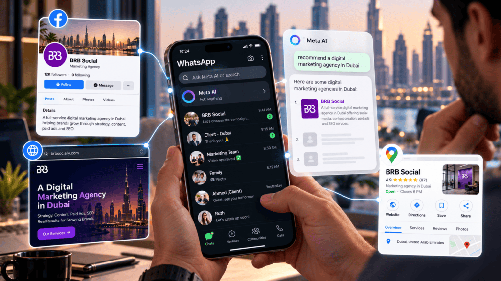 Meta AI WhatsApp UAE business recommendations